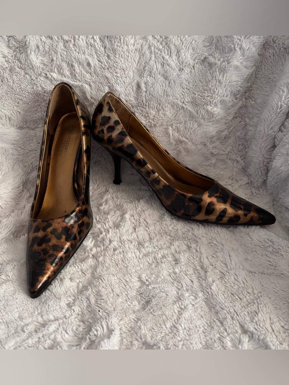 Pure Alfred Sung Animal Print High Heels - Size 8